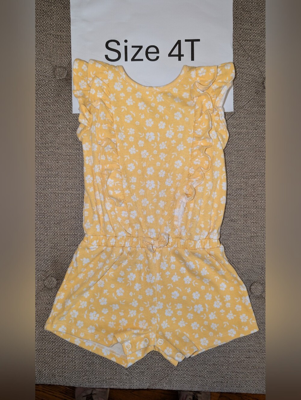 Little Me 4T Short Sleeve / Shorts Jumper With Snaps On Shorts